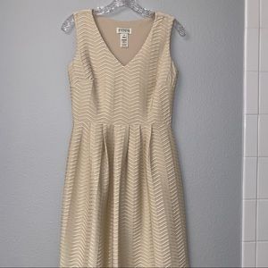 Sleeveless Ivory Textured Dress